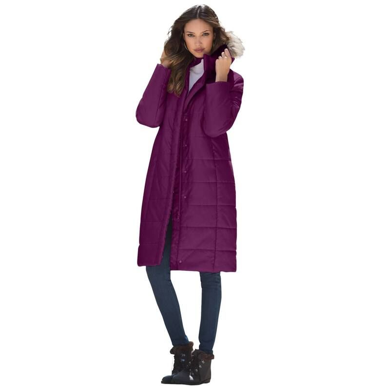 ロアマンズ レディース アウター ジャケット・ブルゾン プラスサイズ キルティング Roamans Womens Plusize Mid Length Quilted Puffer Jacket Da