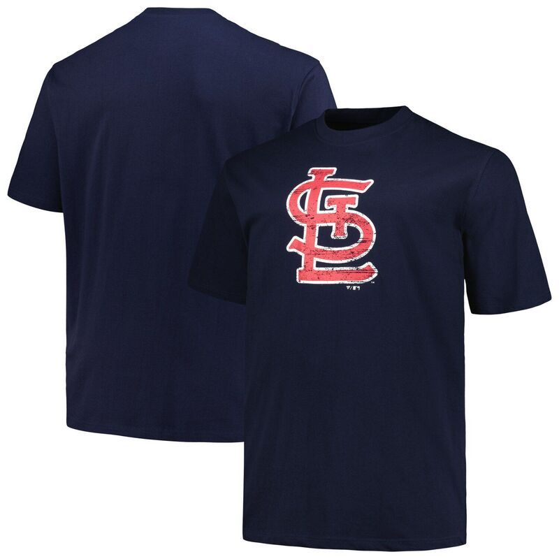 プロファイル メンズ トップス Tシャツ トール ロゴ Mens Profile Navy St Louis Cardinals Big Tall Primary Logo TShirt Crd Na