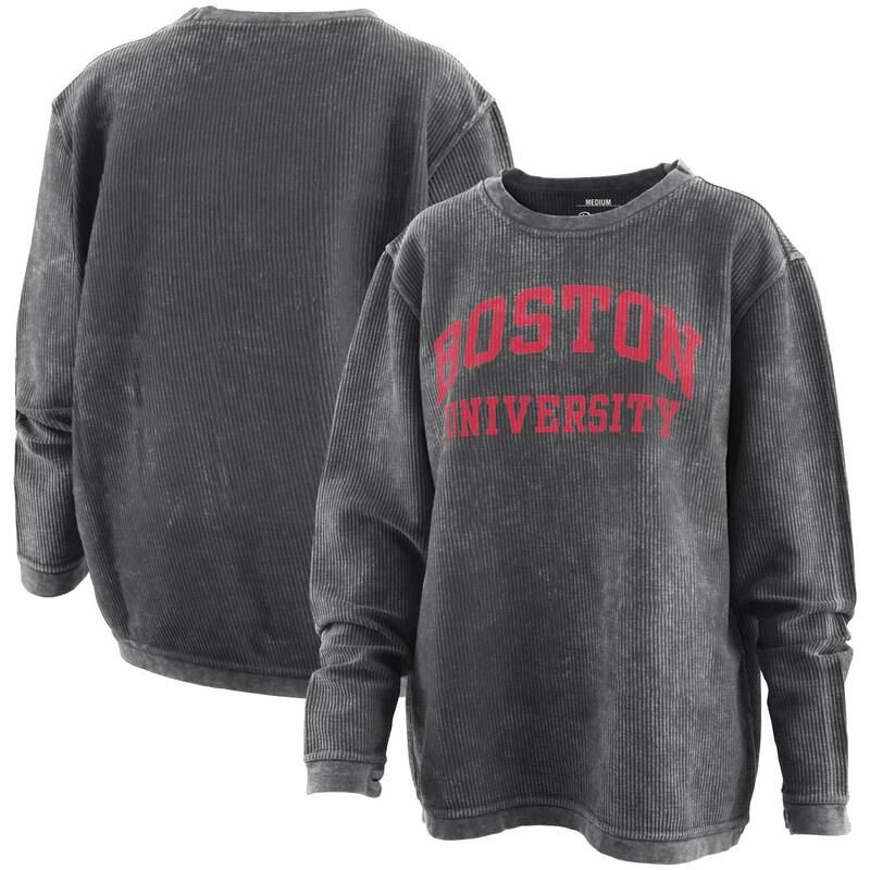 プレスボックス レディース トップス Tシャツ ヴィンテージ スウェット Womens Pressbox Black Boston University Comfy Cord Vintage Wash