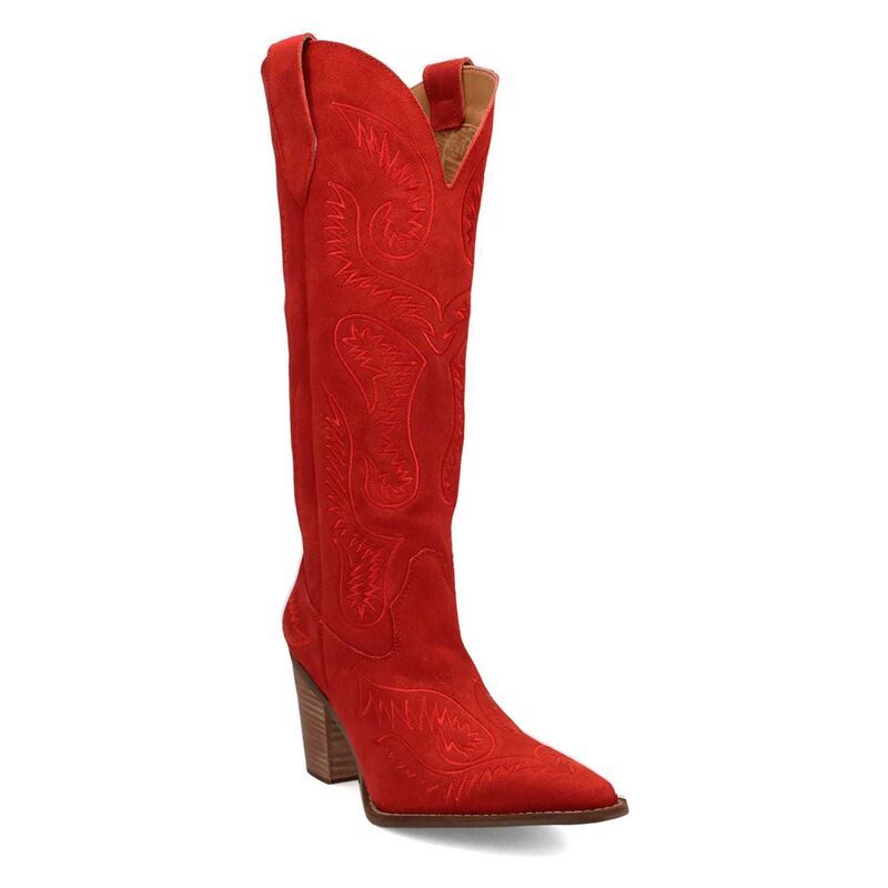 ディンゴ レディース シューズ ブーツ・レインブーツ スエード アンクル Dingo Evita Womensuede Ankle Boots Red レッドブーティ