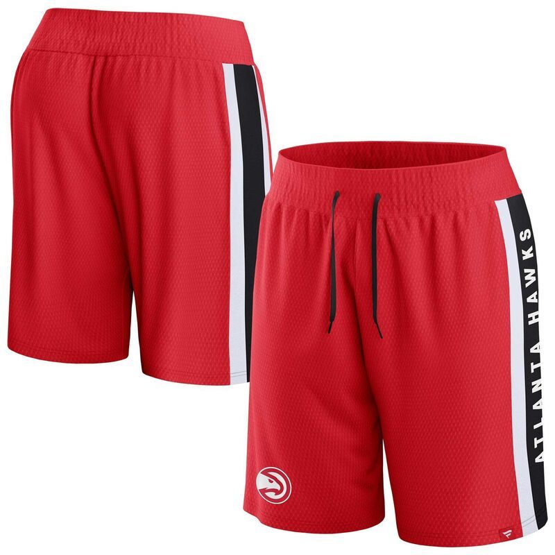 ファナティクス メンズ ボトムス ハーフパンツ・ショーツ メッシュ ショートパンツ Mens Fanatics Branded Red Atlanta Hawks Referee Iconic Mes