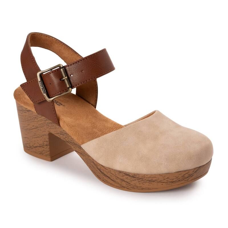 ムクルクス レディース シューズ サンダル MUK LUKS Merritt Womens Quarter Strap Clogs Natural Gold ゴールド