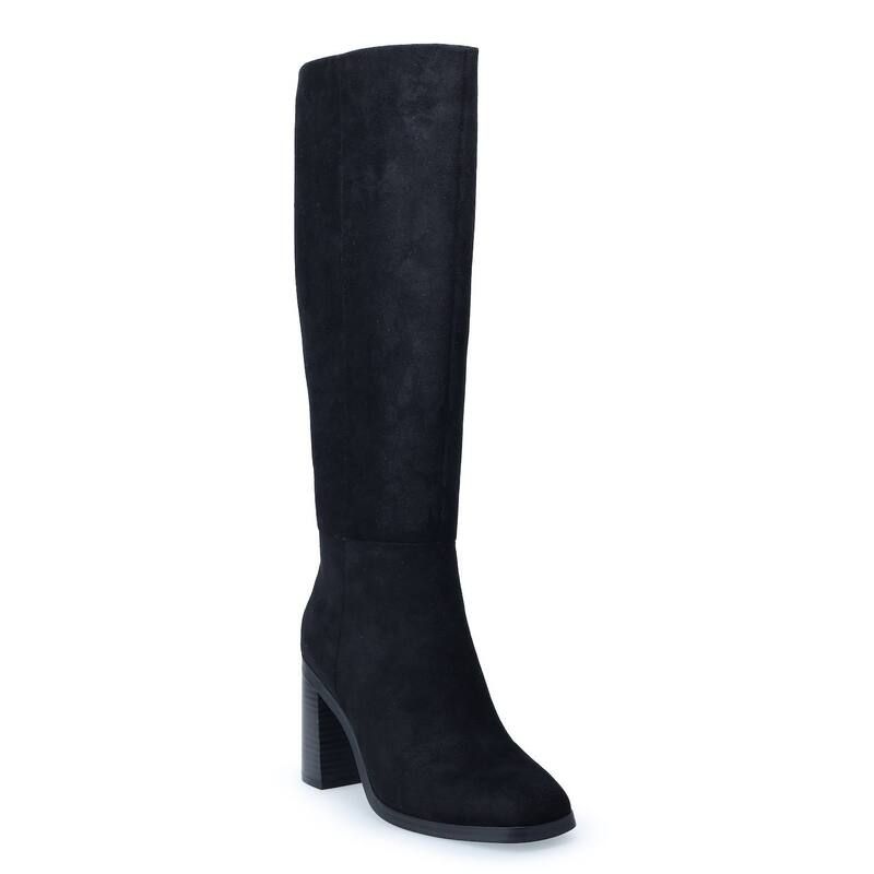 ソノマ レディース シューズ ブーツ・レインブーツ トール ヒール Sonoma Goods For Life Square Toe Block Heel Womens Tall Boots Blac