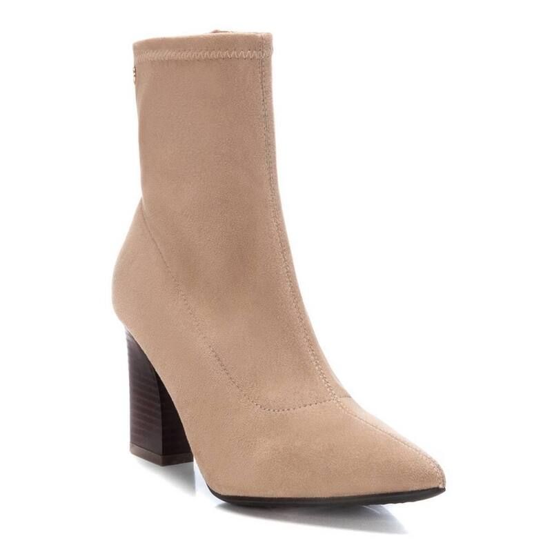キシタイ レディース シューズ ブーツ・レインブーツ スエード Womensuede Dress Booties By XTI 142026 Medium Beige ベージュ