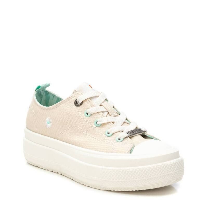 リフレッシュ レディース シューズ スニーカー Refresh Womens Casual Canvasneakers By XTI Beige ベージュ