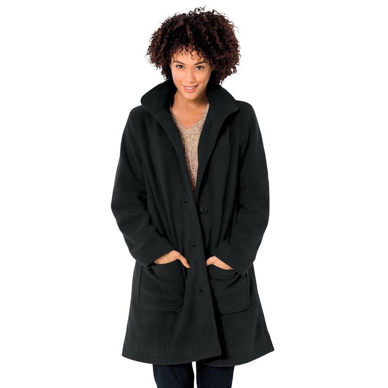 ウーマン ウィズイン レディース アウター ジャケット・ブルゾン A ライン プラスサイズ コート フリース Woman Within Womens Plusize Hooded Aline Flee