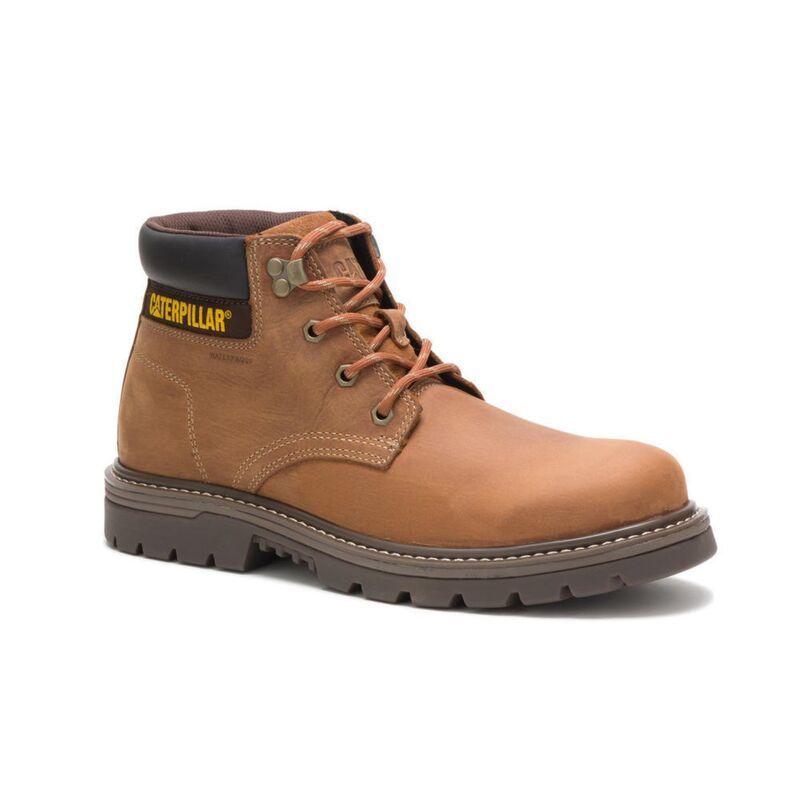 キャタピラー メンズ シューズ ブーツ・レインブーツ Caterpillar Outbase Mens Waterproof Work Boots Light Brown ブラウン