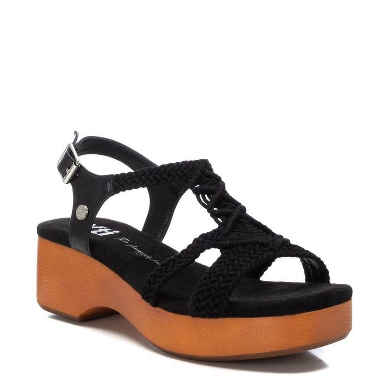 キシタイ レディース シューズ サンダル プラットフォーム Xti Womens Fashion Platform Sandals 143355 Black ブラック