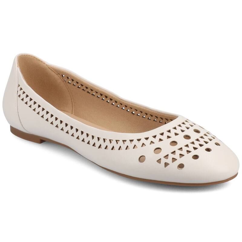 ジャーニー レディース シューズ サンダル カットアウト Journee Kamrah Womens Cut Out Round Toe Dress Flats Bone 13,306円