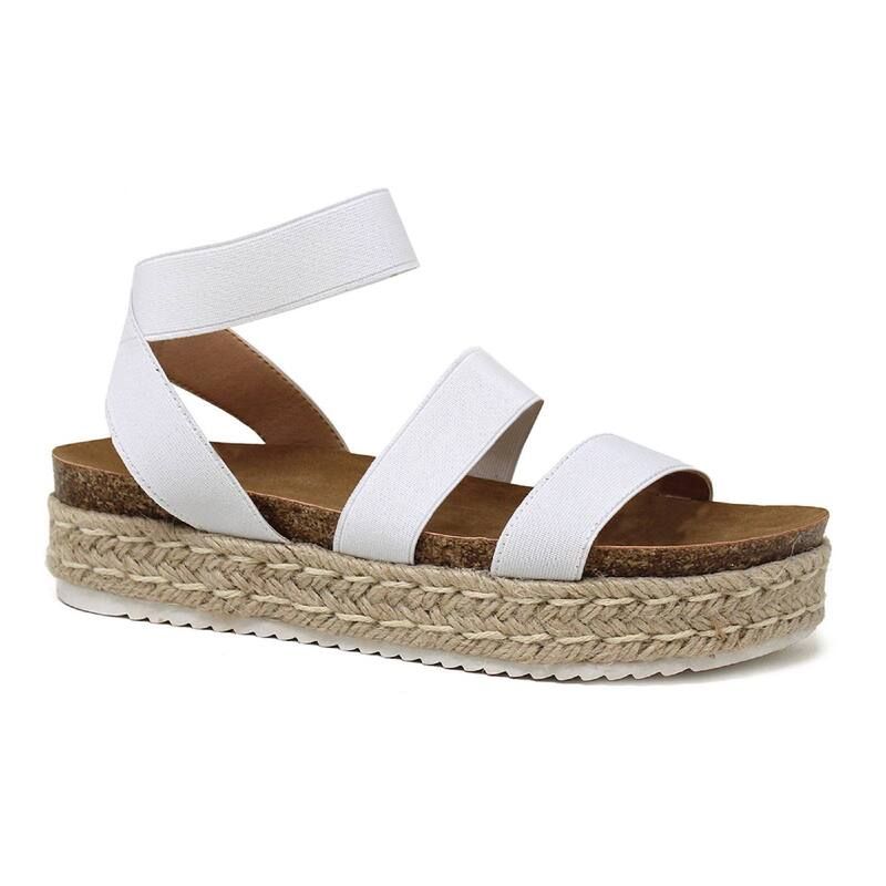 ヨキ レディース シューズ サンダル プラットフォーム Yoki Chiara 10 Womens Espadrille Platform Sandals White ホワイト