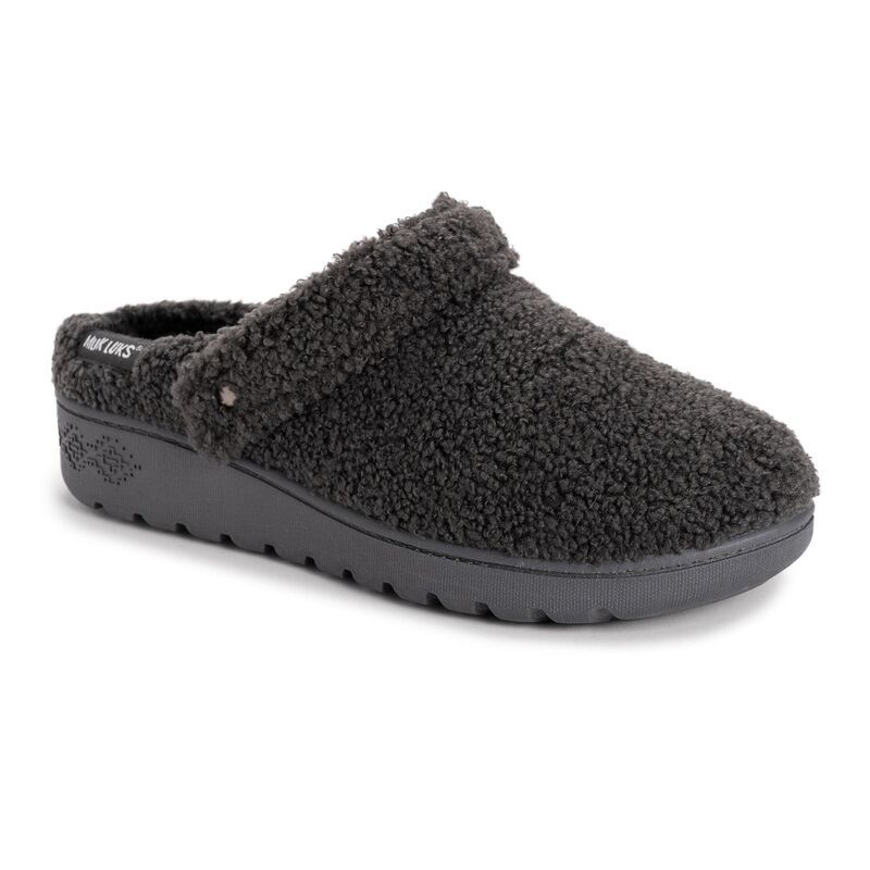 ムクルクス レディース シューズ サンダル MUK LUKS Quianna Lara Dark Gray Womens Clogs Dark Gray Curly Shearl グレー