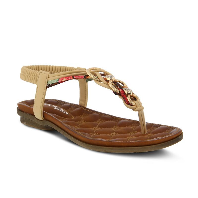 パトリシア レディース シューズ サンダル Patrizia Gadelina Womens TStrap Sandals Beige ベージュ