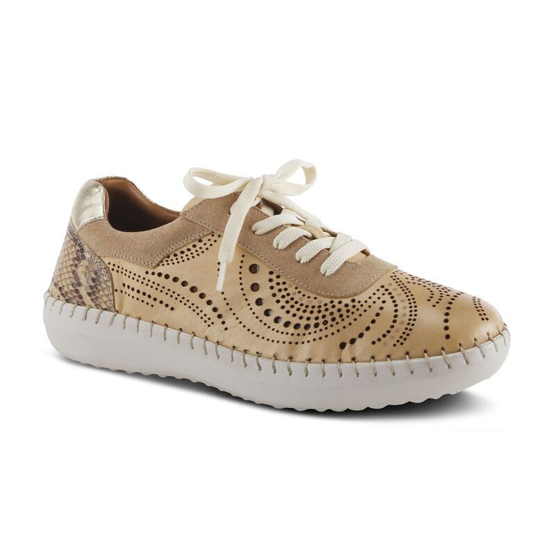 スプリングステップ レディース シューズ スニーカー レザー Spring Step Jumilla Womens Leather Sneakers Beige ベージュ