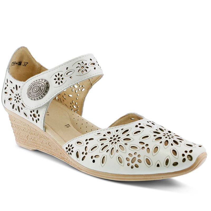 スプリングステップ レディース シューズ サンダル Spring Step Nougat Womens Wedge Shoes White ホワイト