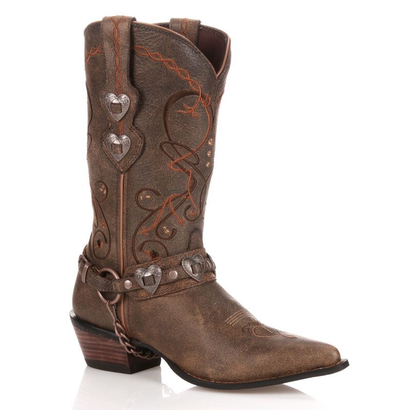 ドゥランゴ レディース シューズ ブーツ・レインブーツ Durango Crusheartbreaker Distressed Womens Cowboy Boots Brown ブラウン