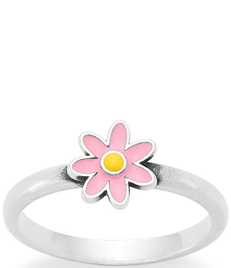 ジェームズ エイヴリー レディース アクセサリー 指輪 フラワー柄 フラワー James Avery Enamel Yellow Floral Band Ring SilverPink ピンク 17,136円
