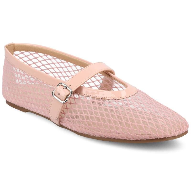 ジャーニー レディース シューズ サンダル メッシュ Journee Casha Womens Mesh SlipOn Square Toe Flats Pink ピンク 13,675円