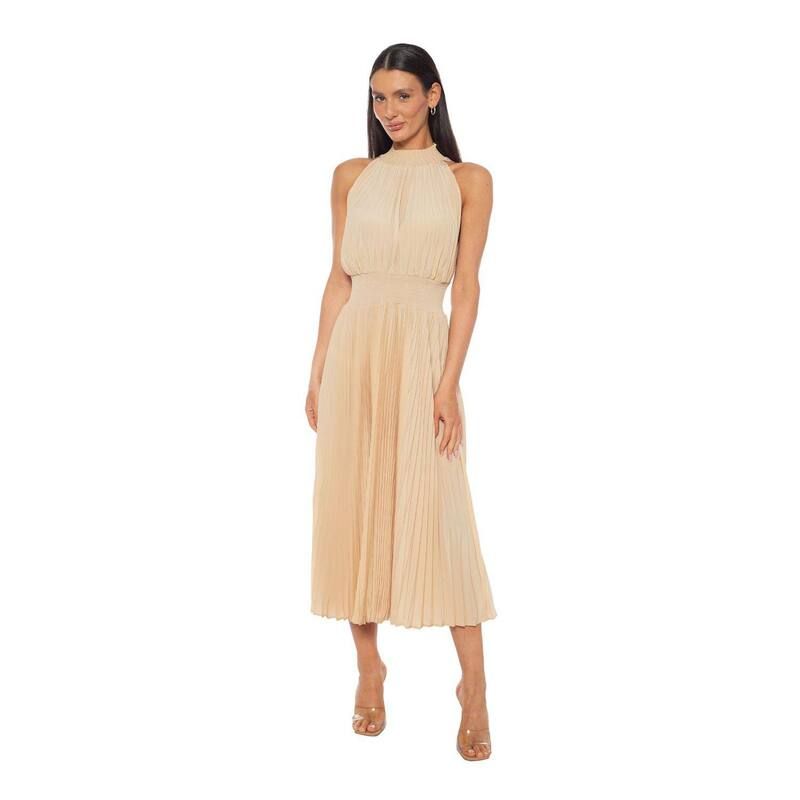 マリナ レディース トップス ワンピース プリーツ ノースリーブ Womens Marina Sleeveless Pleatedress Champagne シャンパン