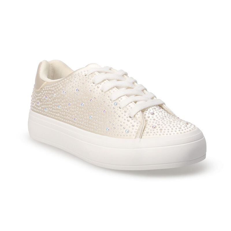エスオー レディース シューズ スニーカー レース SO Veasley Womens CasualaceUp Sneakers Pearl パール