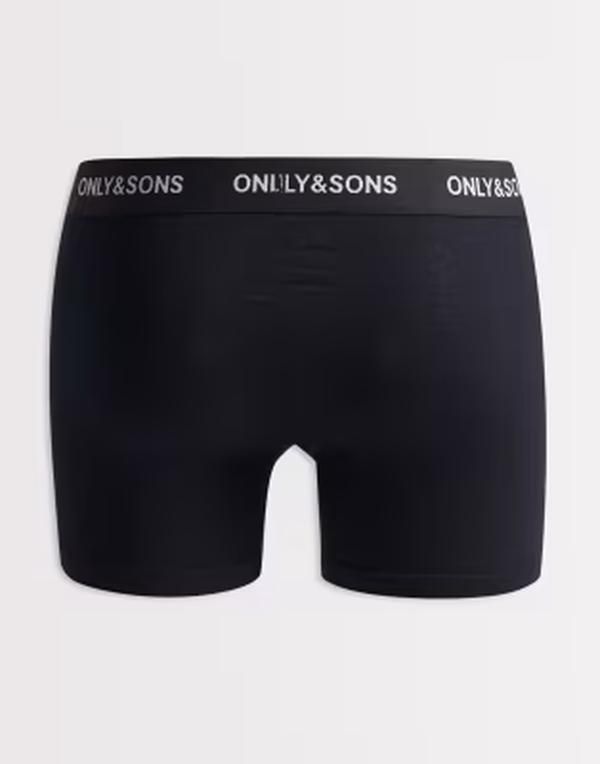 オンリーアンドサンズ メンズ アンダーウェア ボクサーパンツ ONLY SONS 3 pack boxer briefs gray Black Gray White ホワイト