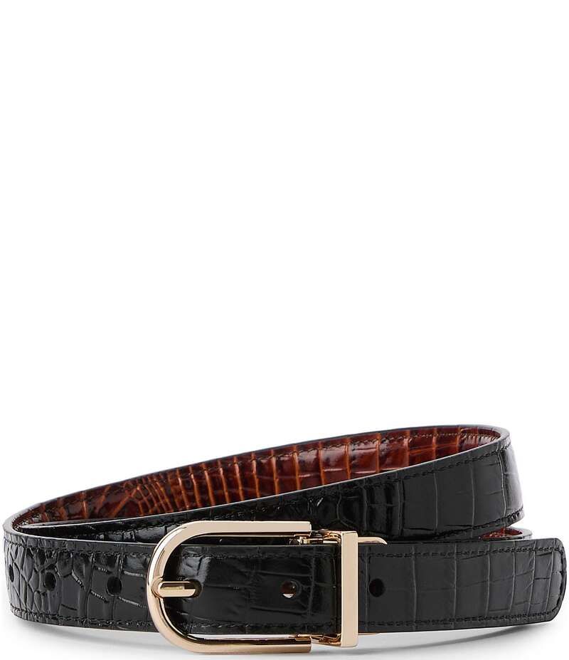 ブランミン レディース アクセサリー ベルト BRAHMIN Crocco Reversible Belt Black ブラック