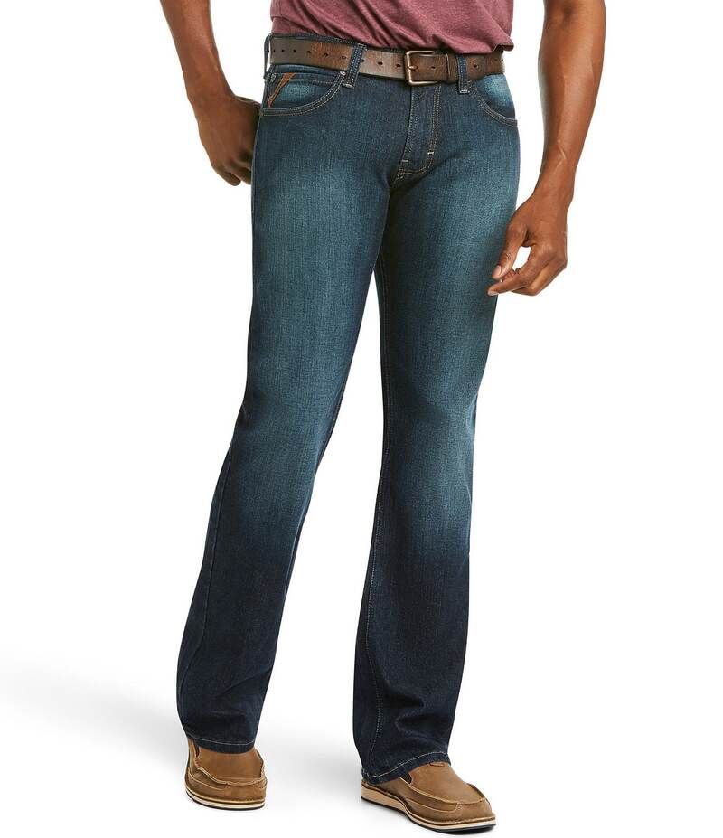 アリアト メンズ ボトムス デニムパンツ ストレート ジーンズ Ariat M7 Rocker Stretch Legacy Stackable Straight Leg Jeans Freemont