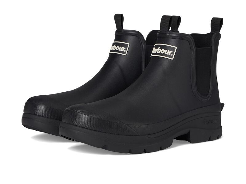 バブアー メンズ シューズ ブーツ・レインブーツ チェルシー Barbour Nimbus Chelsea Welly Black ブラック