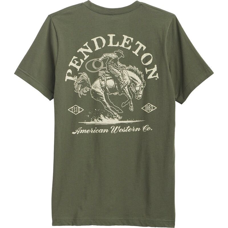 ペンドルトン メンズ トップス Tシャツ グラフィック Pendleton American Western Graphic TShirt Mens OliveIvory アイボリー 9,475円