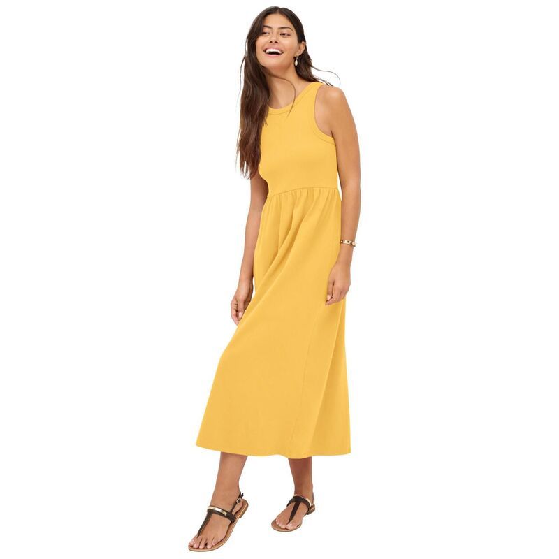 Ellos レディース トップス ワンピース プラスサイズ リブ ミディ エンパイア ニット ellos Plusize Ribbed Bodice Knit Empire Midi Dressund
