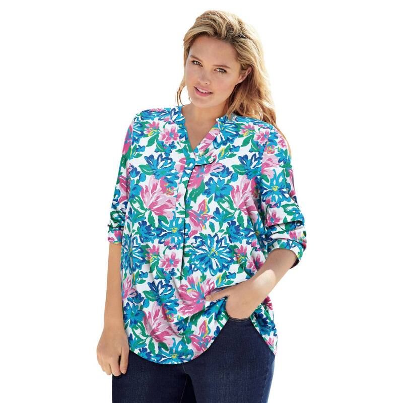 ウーマン ウィズイン レディース トップス Tシャツ プラスサイズ ブラウス Woman Within Plusize Rayon ThreeQuarter Sleeveffortless TabFr 10,281円