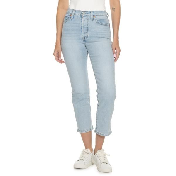 リーバイス レディース ボトムス デニムパンツ ストレート ジーンズ Levis Wedgie Straight Leg Jeans High Rise Med Wash