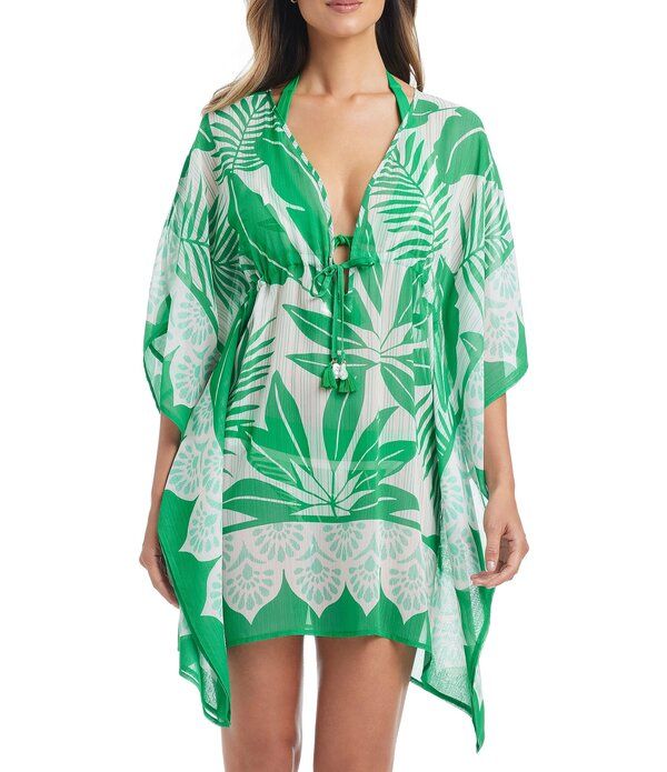 ブルーロッドビーティ レディース トップス ワンピース Vネック シフォン フラワー柄 フラワー Bleu Rod Beattie Island Time Floral Chiffon VNeck C