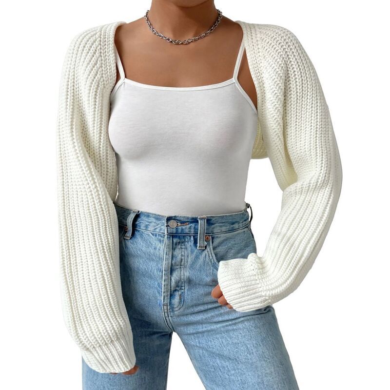 イエスファッション レディース アウター ニット・セーター ドロップショルダー プラスサイズ カーディガン クロップド Yesfashion Women s Plusize Long Sleeve O 10,245円