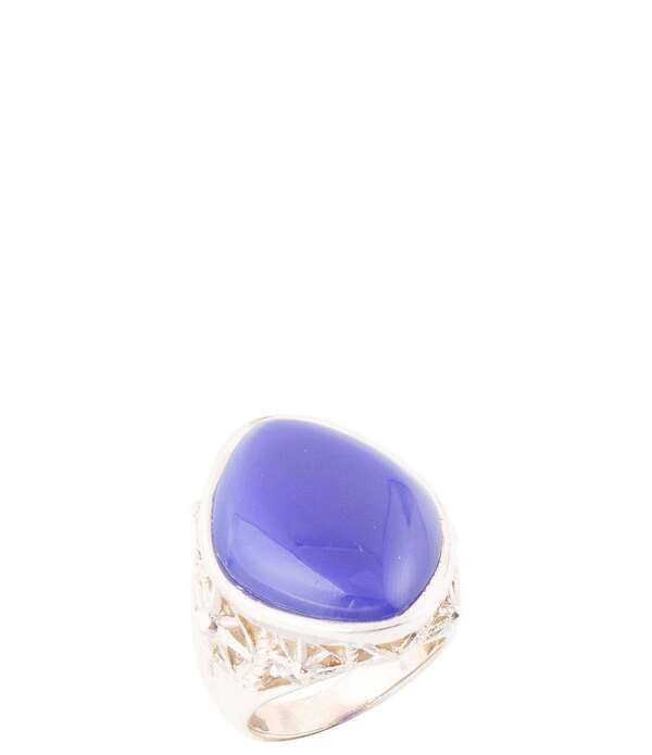 バース レディース アクセサリー 指輪 Barse Regatta Blue Agate and Sterling Silvering Blue Agate ブルー 49,680円