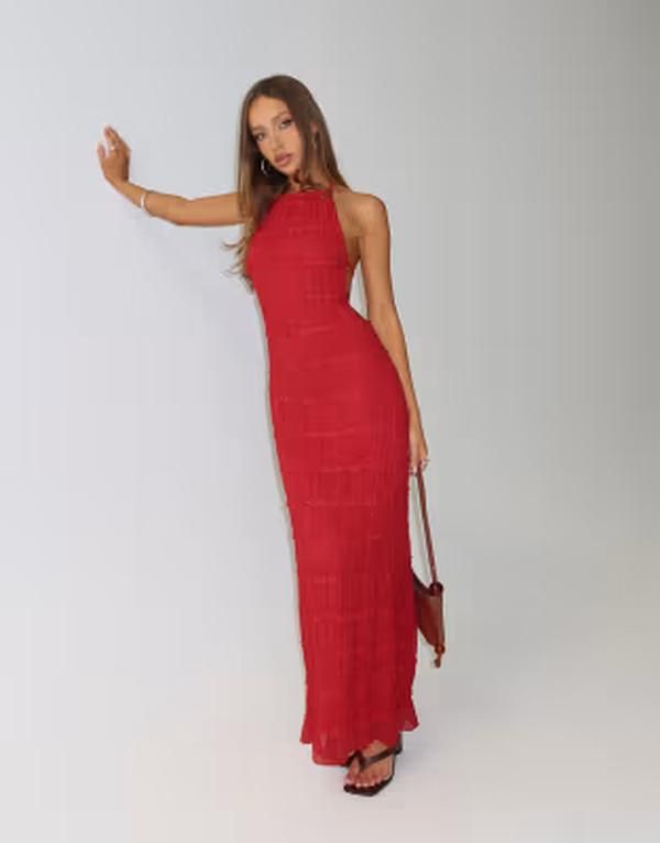 プリンセスポリー レディース トップス ワンピース オープンバック ハイネック マキシ Princess Polly Klarissa shirredetail high neck open back 18,235円