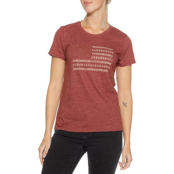 ラッキーブランド レディース トップス シャツ Lucky Brand Americana Flag TShirt Short Sleeve Syrah 6,614円