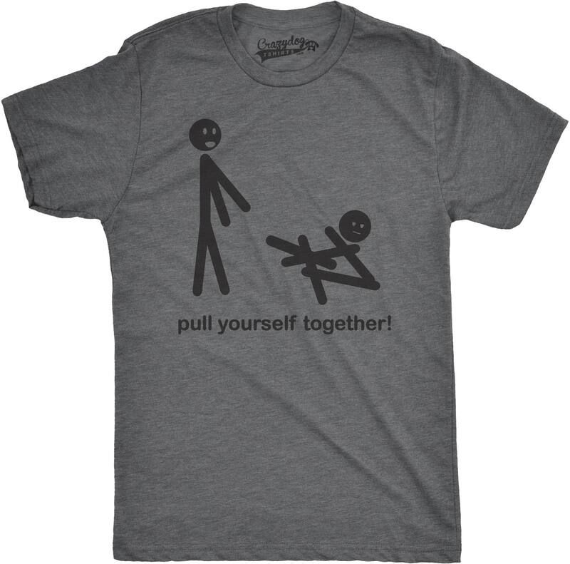 クレイジードッグ Tシャツ メンズ トップス Crazy Dog TShirts Mens Pull Yourself Together Funny Self Mocking Stick Figure 6,190円