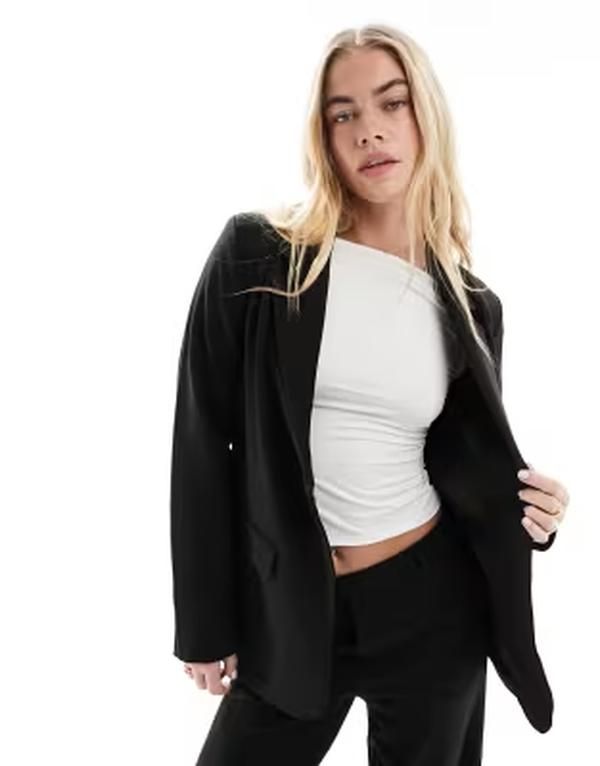 ヴィラ レディース アウター ジャケット・ブルゾン ブレザー Vila mix and match loose fit blazer part of a set Black ブラック 24,360円