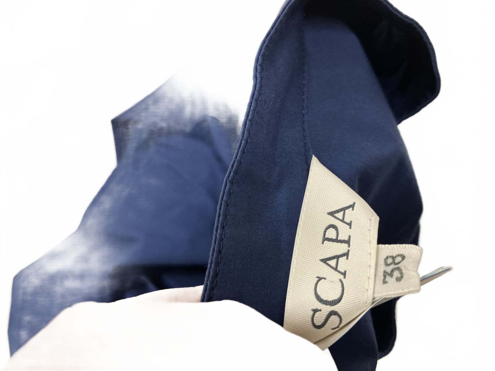 SCAPA スキャパ ネイビー シャツワンピース 38 ベルト付 - メルカリ