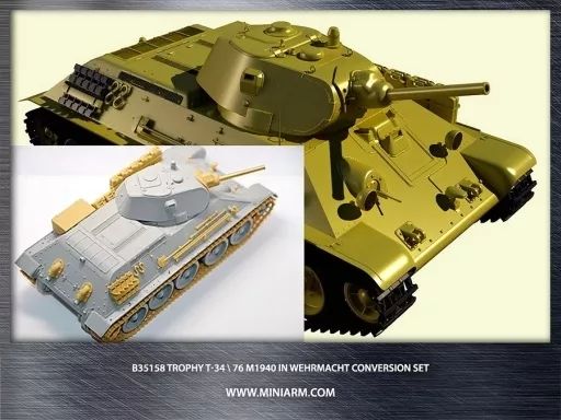 【中古】プラモデル 1/35 T-34/76 1940年型 ドイツ軍捕獲仕様 改造セット ディティールアップパーツ [B35158]