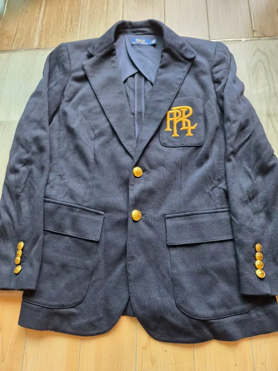 ポロラルフローレン ゴールド ニット ブレーザー ジャケット 2サイズ (身長155cm程度)