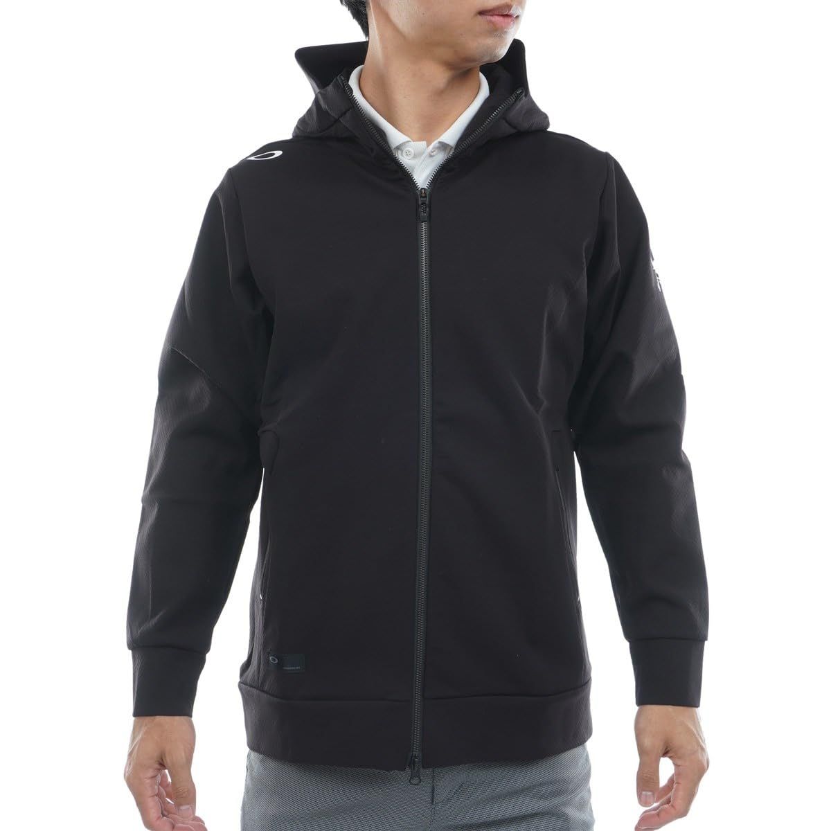 新品 Oakley (オークリー) パーカー FOA408274 SKULL VERSATILE ZIP HOODIE US S サイズ (日本 M サイズ相当) 5.0 メンズ BLACKOUT 保温 軽量 ストレッチ フルジップ フーディー