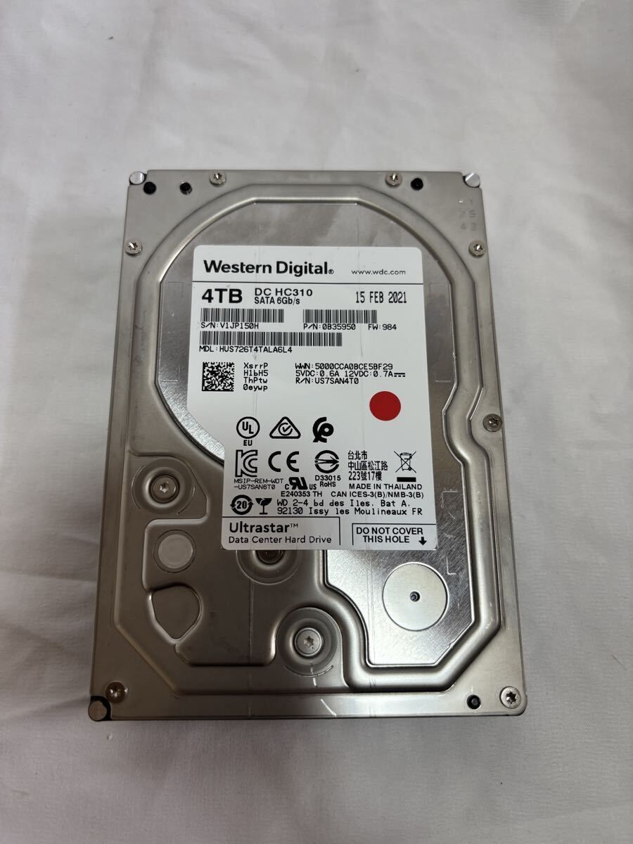 Western Digital HDD 4TB WD Ultrastar データセンター 3.5インチ 内蔵HDD 7,100円