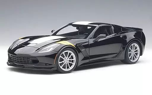 【中古】ミニカー 1/18 シボレー コルベット C7 グランスポーツ イエローハッシュマーク(ブラック×ホワイトストライプ) [71273] 12,960円
