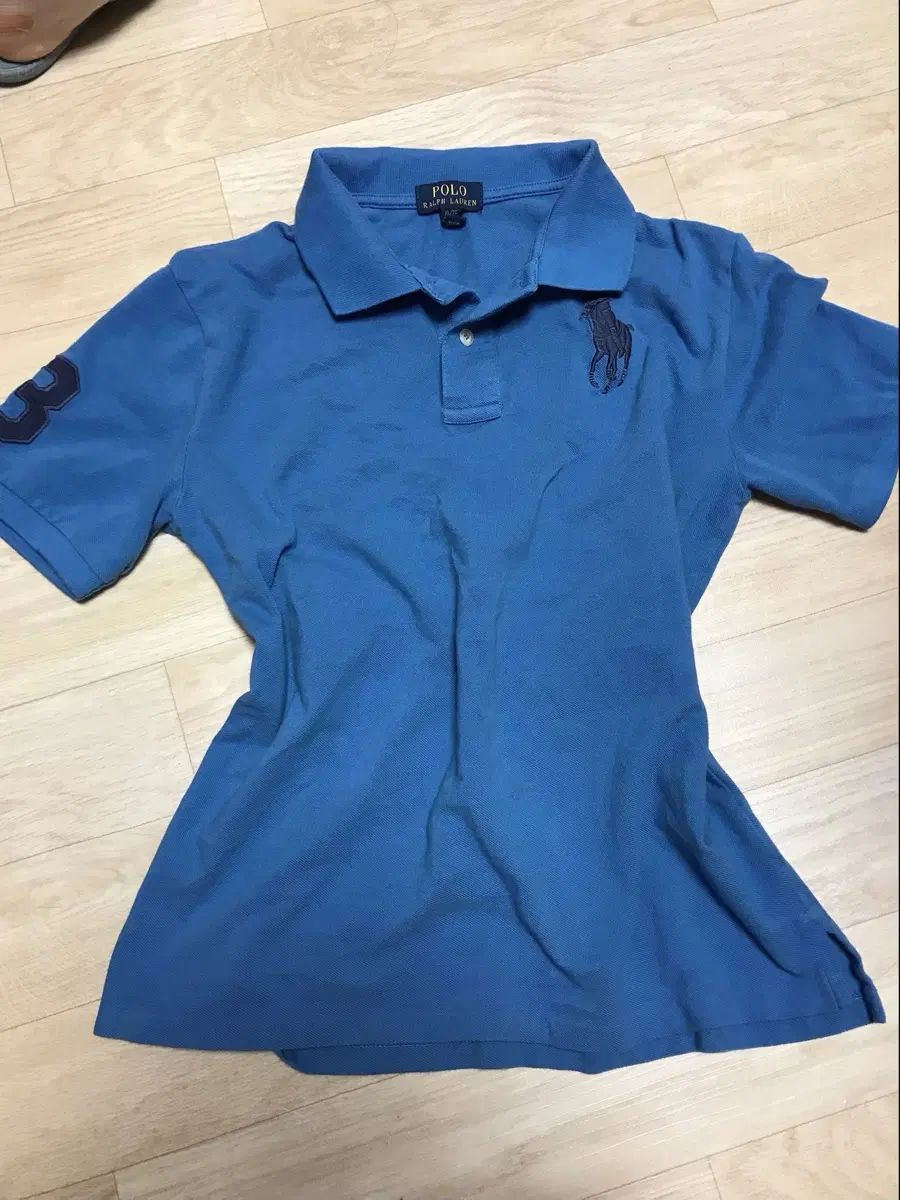 POLO RALPH LAUREN ビックポニー カラーTシャツ ブルー