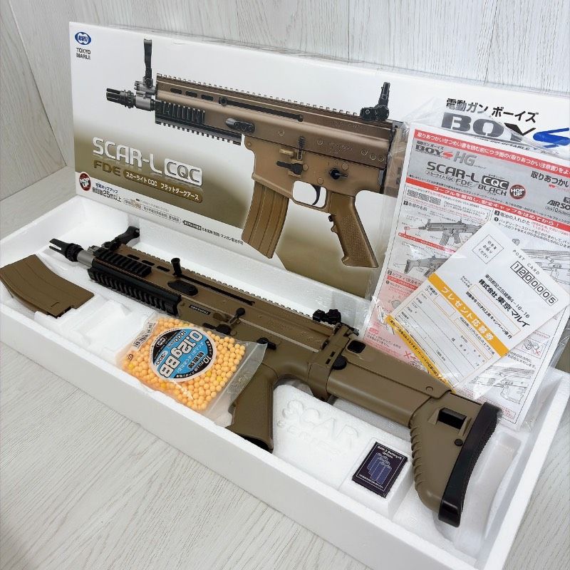 メルカリ市限定 東京マルイ scar 次世代 ジャンク 外装美品ジャンク品】東京マルイ 電動ガンボーイズ SCAR-L CQC FDE