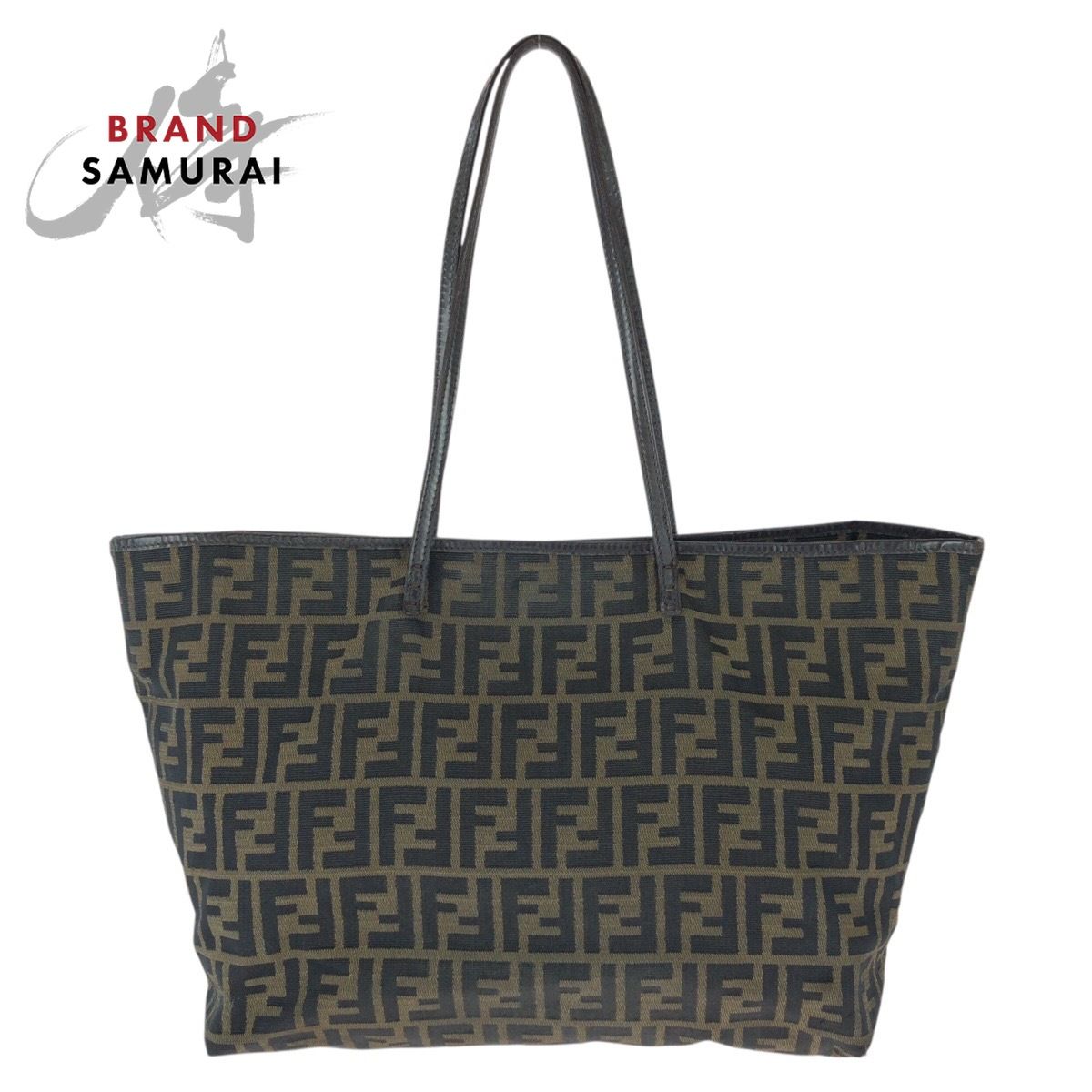 FENDI フェンディ ズッカ ブラウン ダークブラウン キャンバス/レザー トートバッグ ショルダーバッグ レディース 603953【中古】 39,895円