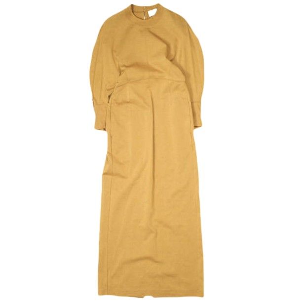 新品 Mame Kurogouchi マメクロゴウチ 23SS 日本製 Cotton Jersey Dress コットンジャージードレス MM23PS-JS732 1 BROWN 定価42,900円 ロング マキシ ワンピース トップス g23067