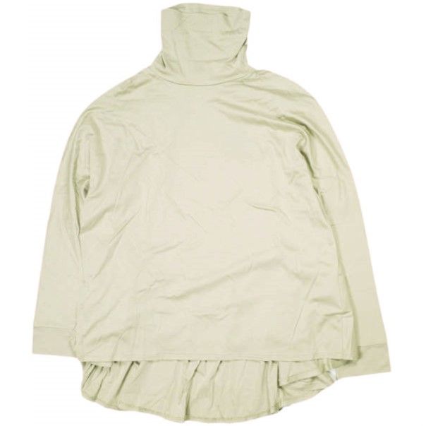 COGTHEBIGSMOKE コグザビッグスモーク 23AW 日本製 ELYSE FLAIR HIGH NECK TOP バックフレア ハイネックTシャツ 9101-155-505-1 1 OYSTER 長袖 未使用品 トップス g23071