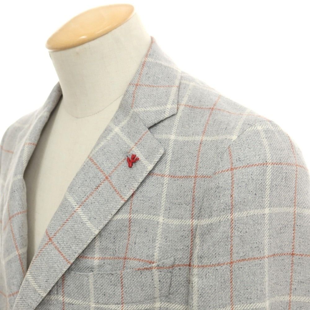 ISAIA テーラード ジャケット チェック XL ISAIA テーラード ジャケット チェック XL ISAIA テーラード
